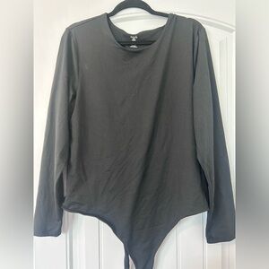 nuuds Black Long Sleeve Bodysuit